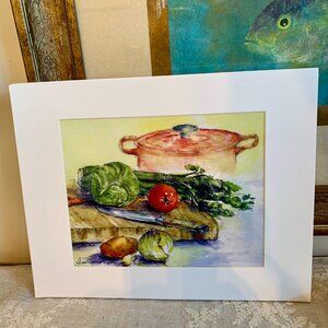 Vintage Vegetable Soup Scullery/Kitchen Print by Nationally Known Artist